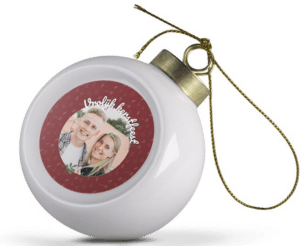 Kerstbal met foto - Cadeau voor Opa & Oma kerstbal met foto van keramiek - cadeau voor opa