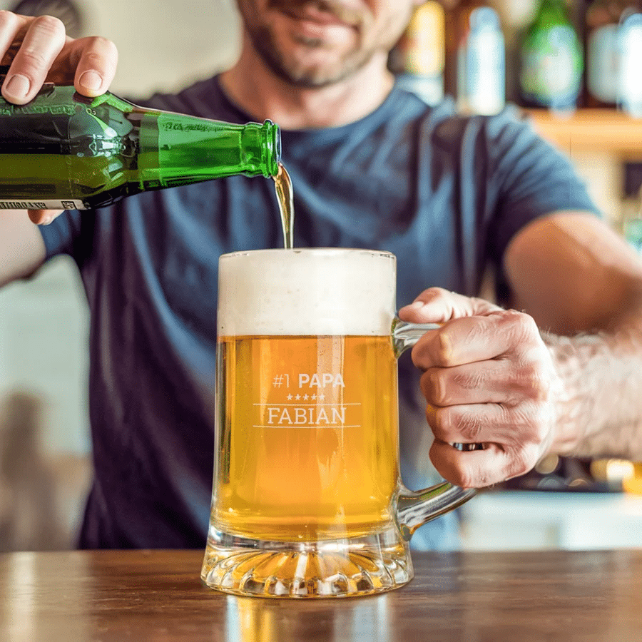 Bierglas met gravure - vaderdagcadeau voor Opa