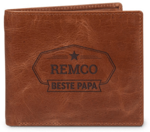 Portemonnee met gravure Vaderdagcadeau voor opa - portemonnee