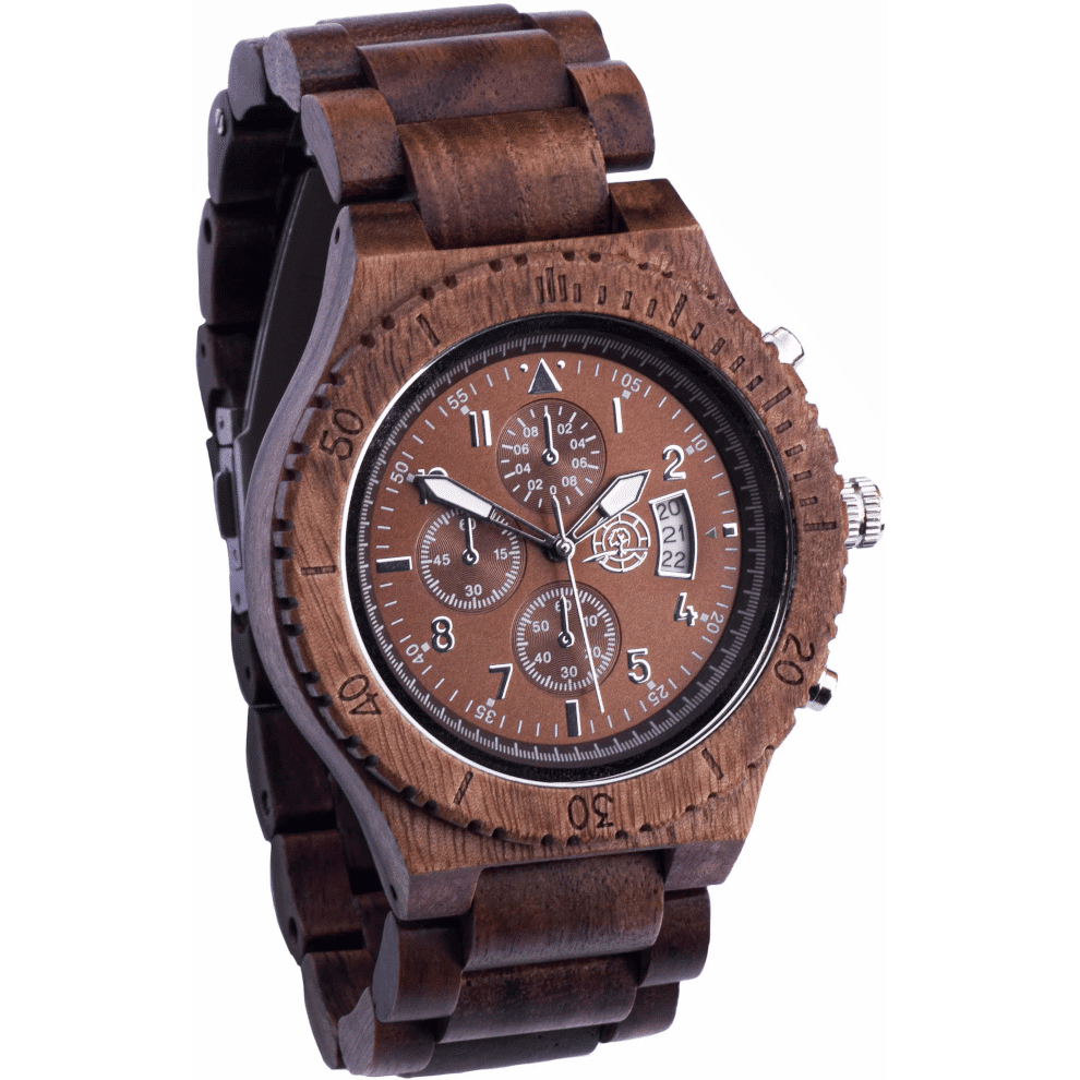 cadeau voor een man van 65 jaar - houten horloge