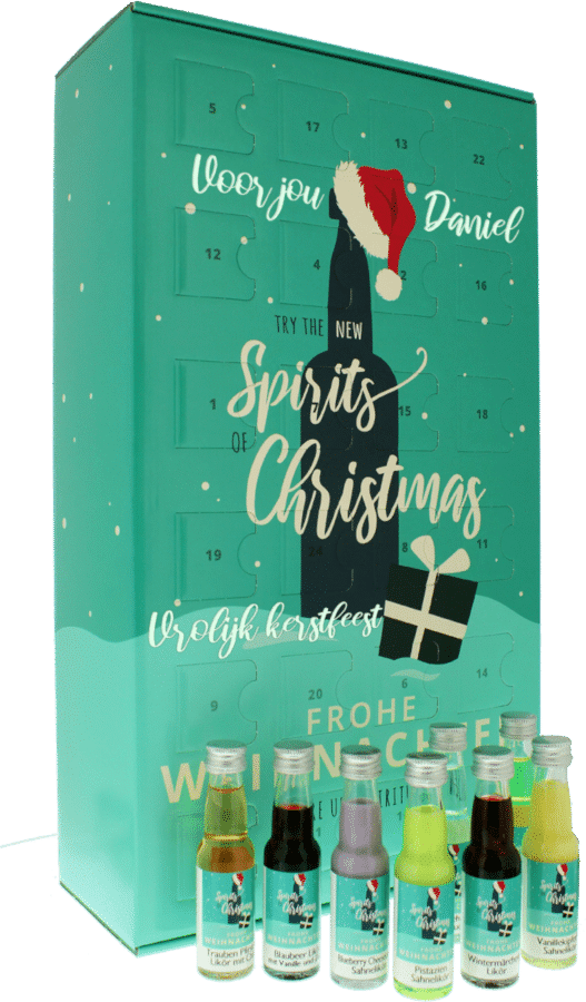 Adventskalender voor Opa - likeurtjes adventskalender volwassenen - cadeau voor opa