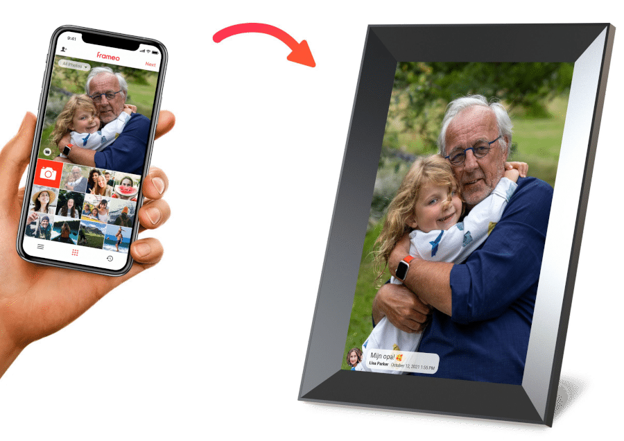 Leuk verjaardagscadeau voor Opa - fotolijst met app