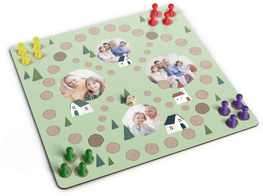 bordspel met eigen foto’s - cadeau voor opa