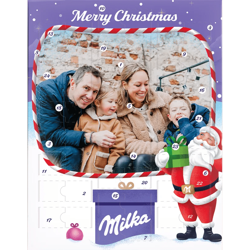 adventskalender met foto en chocolade - cadeau voor opa