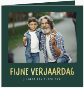 Kaart voor opa met foto
