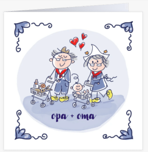 geboortekaartje voor opa en oma